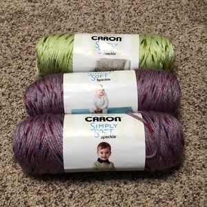 Caron Simply Soft yarn - 3 new, 2 slightly used